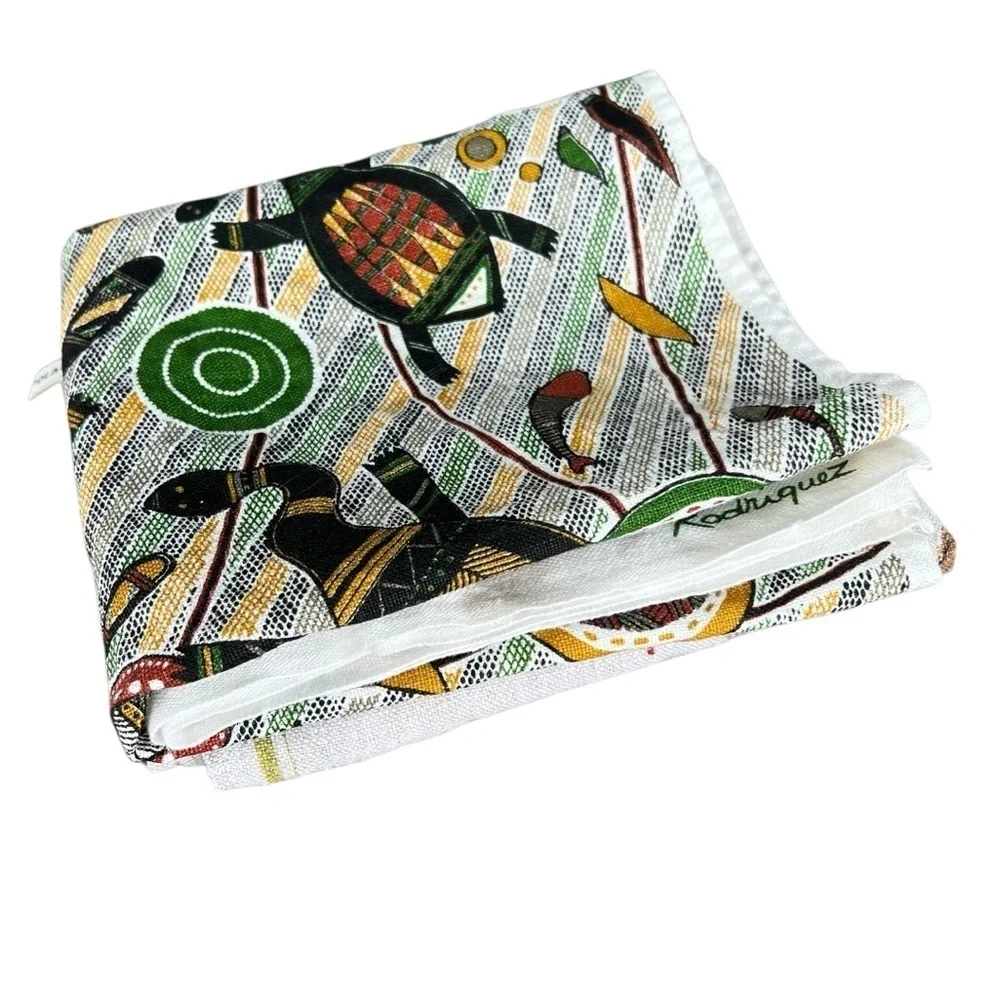 Vintage Australian Linen Souvenir Tea Towel Set Rodriguez Attunga Turtles Koalas